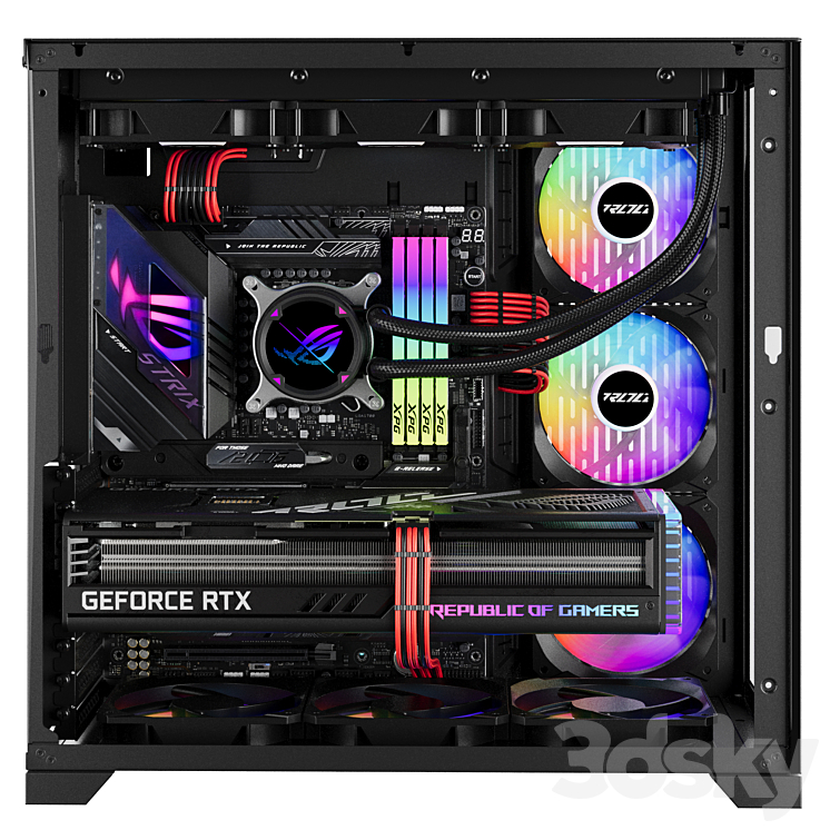 Gaming PC Corona 3D Model Free