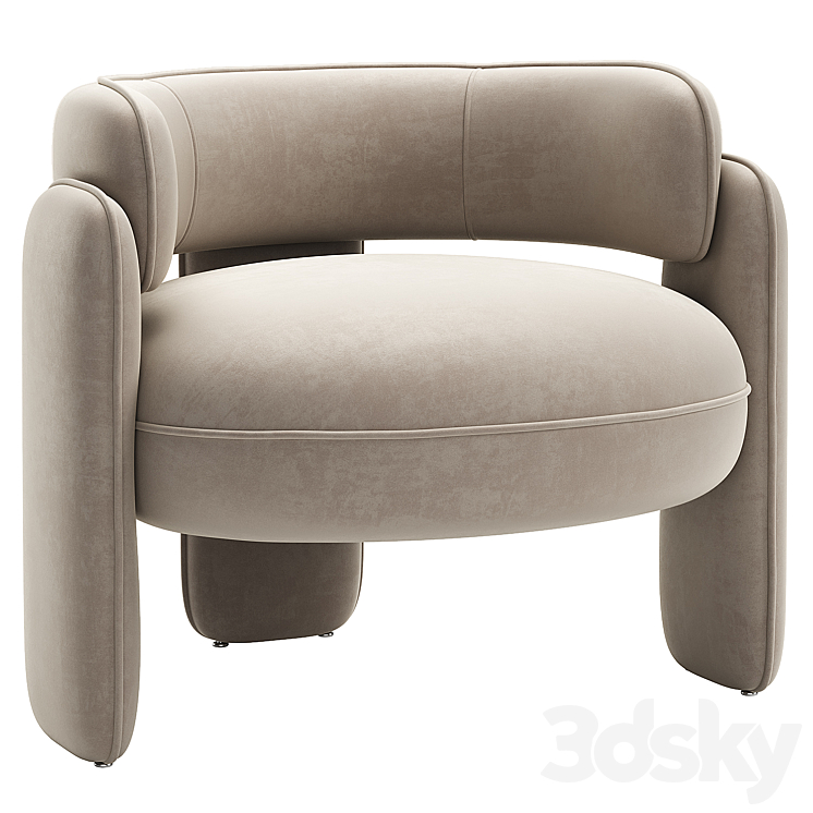 Chair Chaplin \/ Eichholtz 3DS Max Model - thumbnail 1