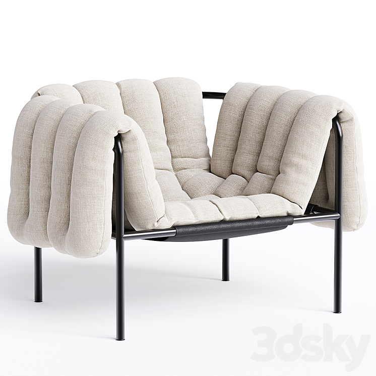 Puffy lounge chair 3DS Max Model - thumbnail 1