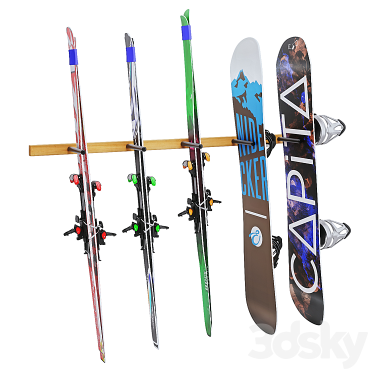 Winter sports equipment 3DS Max Model - thumbnail 1