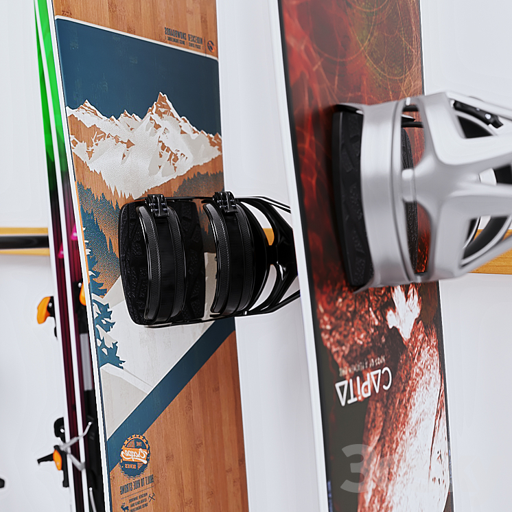 Winter sports equipment 3DS Max Model - thumbnail 2