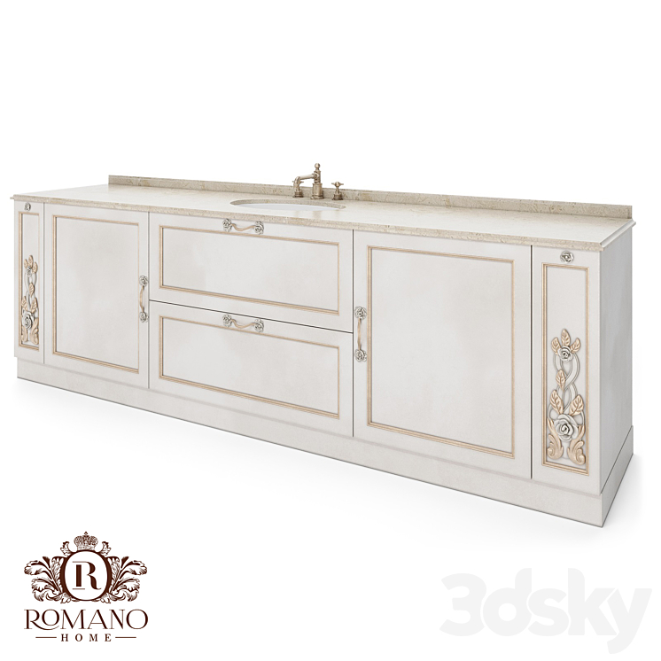 (OM) Bathroom Vanity Nicole Light Romano Home 3D Model