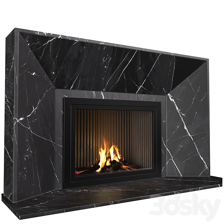 Marble Fireplace in Art Deco style. Marble Fireplace modern ArtDeco 3D Model