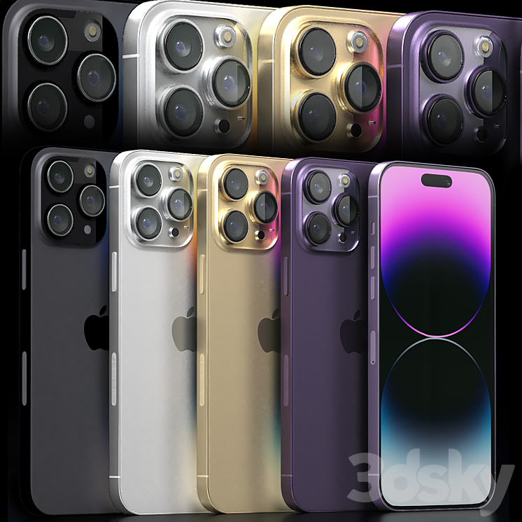 iphone 14 pro max 3DS Max - thumbnail 2