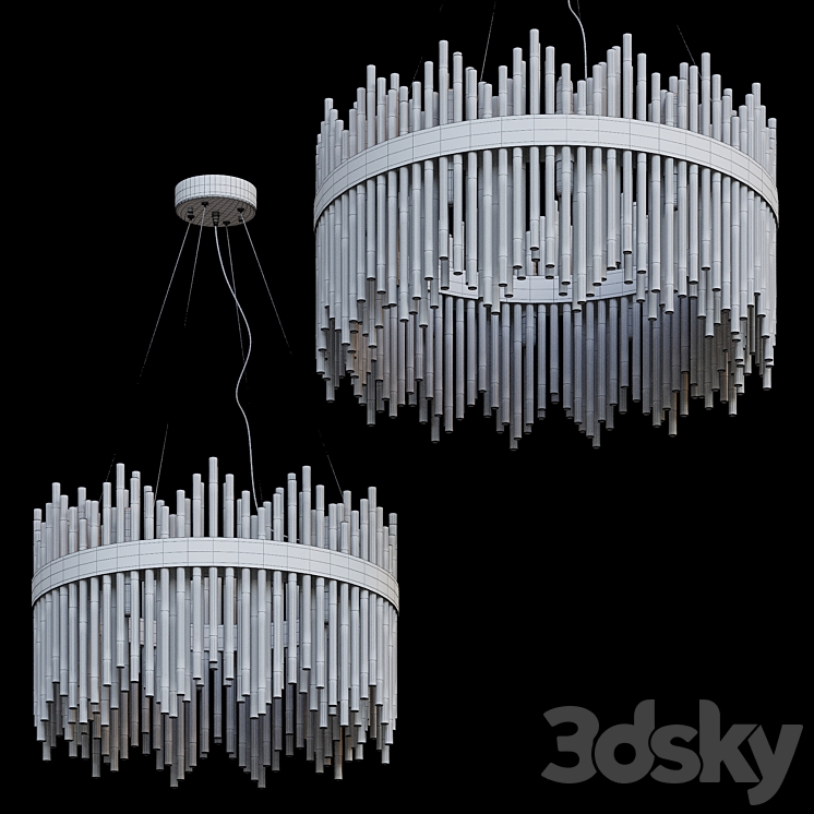 Suspended chandeliers Acapulco 3DS Max Model - thumbnail 2