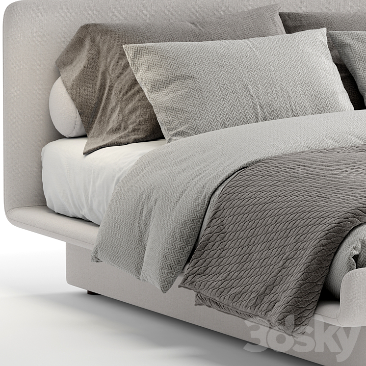 Gallotti&Radice LILAS double bed 3DS Max Model - thumbnail 2