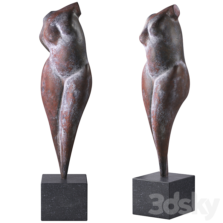 Gedraaid Model Sculpture 3D Model