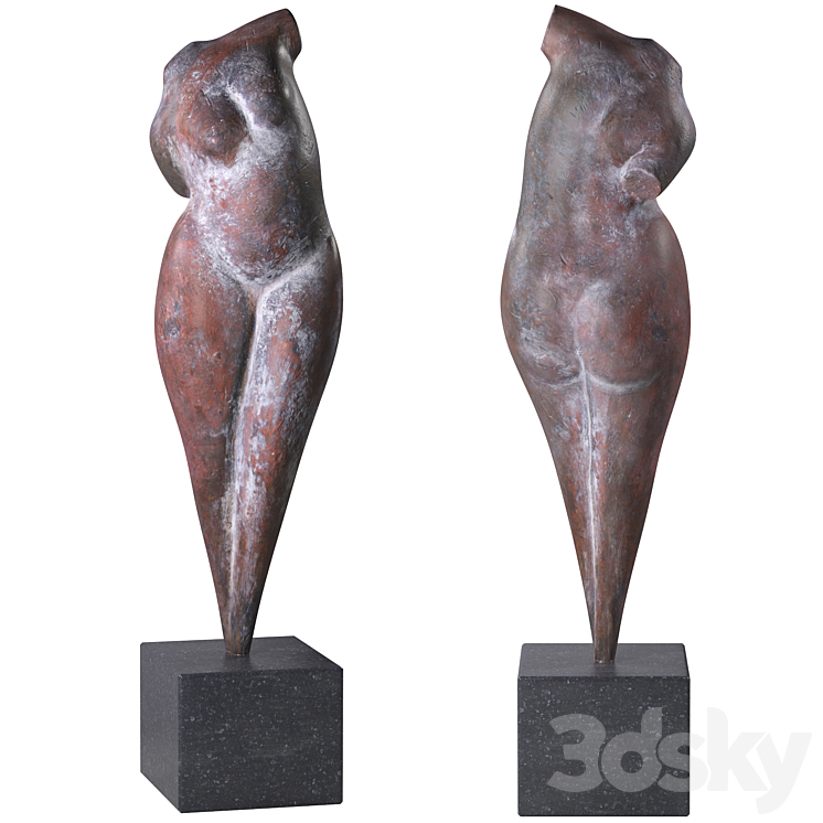Gedraaid Model Sculpture 3D Model