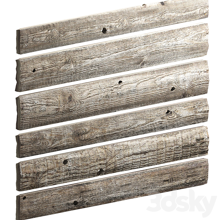 set of old boards 3 3D Model Free