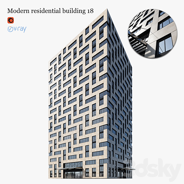 residential building 18 3D Model