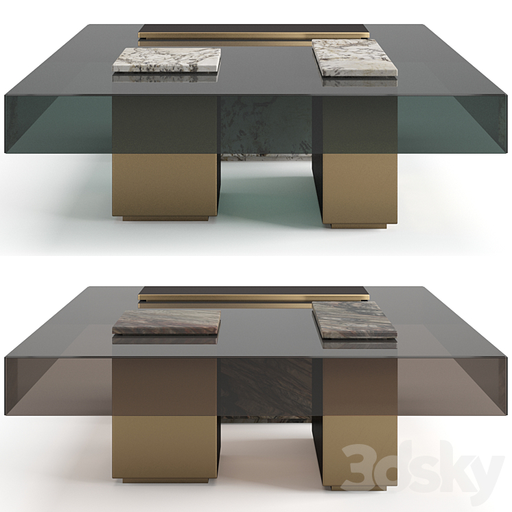 Visionnaire Marty coffee table 3DS Max - thumbnail 1