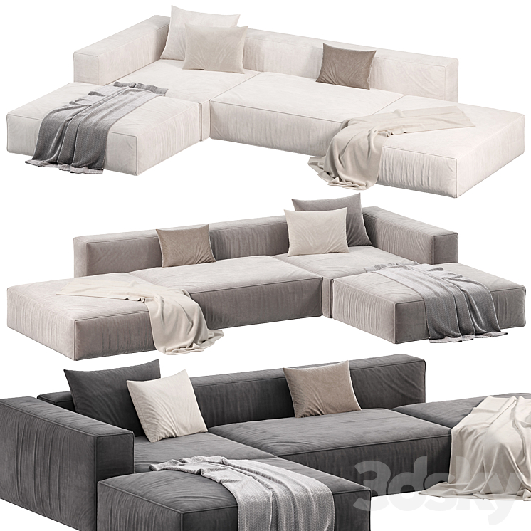 Happy Grafit Loft Sofa Cento sofas 3D Model