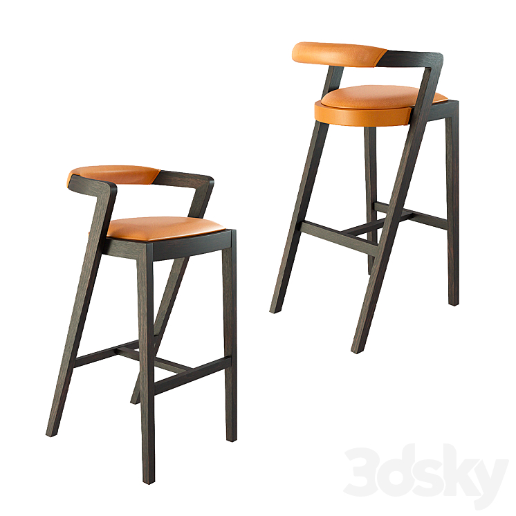 Bar stool – String\/I SG stool by Area44 studio 3DS Max - thumbnail 2