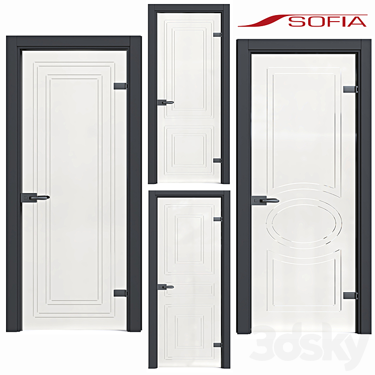 Glass doors Phantom Classic Sofia 3D Model