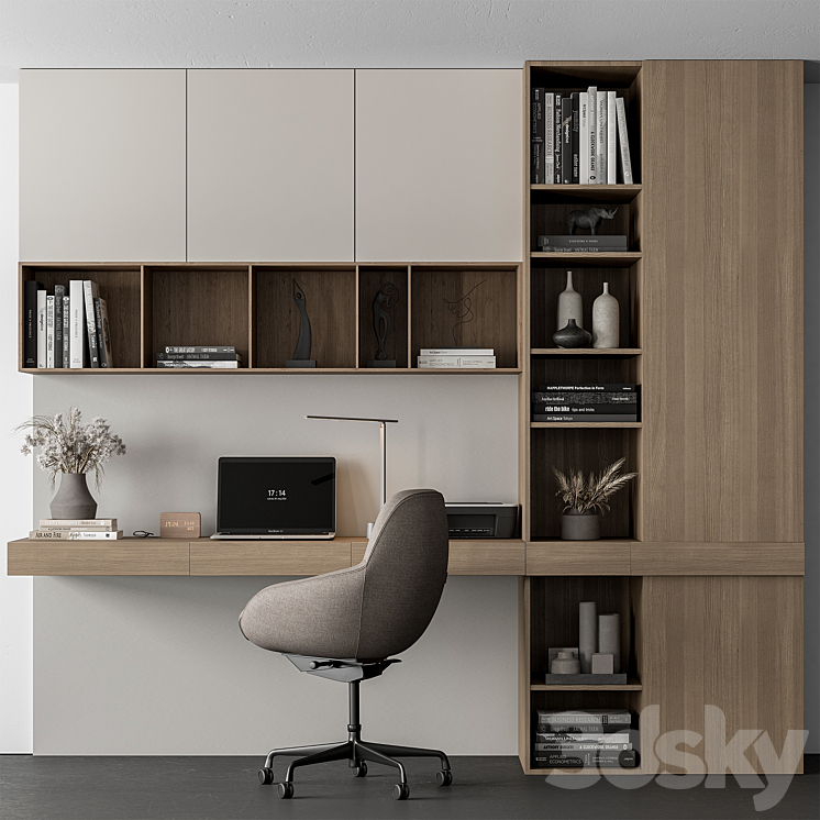 Home Office Set – Office Furniture 418 3D Model