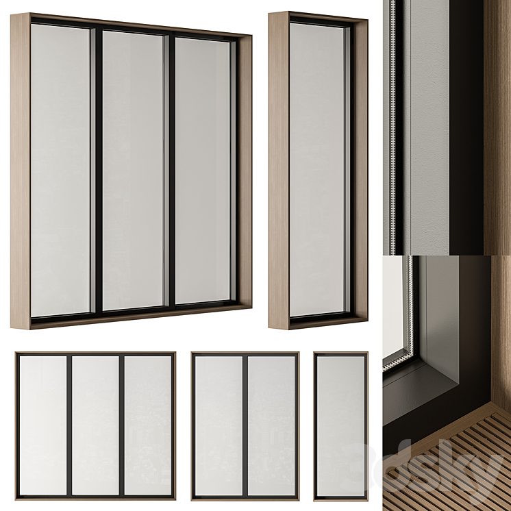 White Frame – Windows Set 19 3D Model