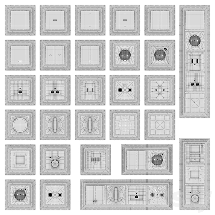 ABB Dynasty switches 3DS Max Model - thumbnail 2