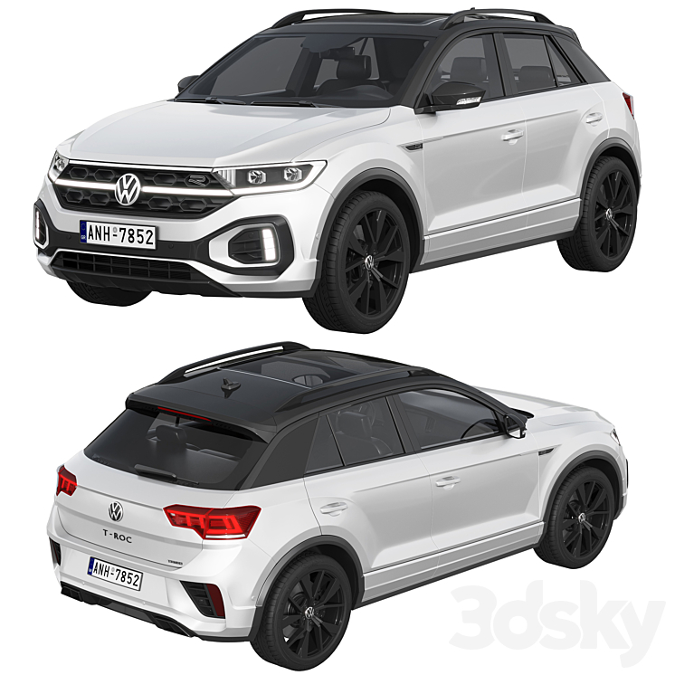 Volkswagen T-Roc R-line 2022 3D Model Free