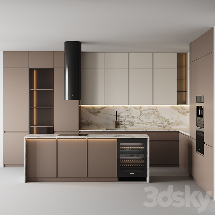 kitchen modern-019 3D Model