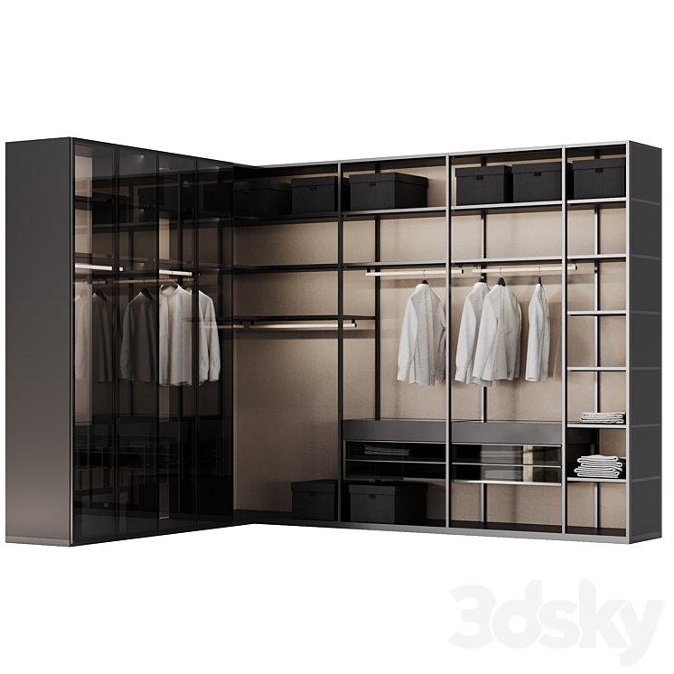 dressing room Poliform SENZAFINE 3D Model