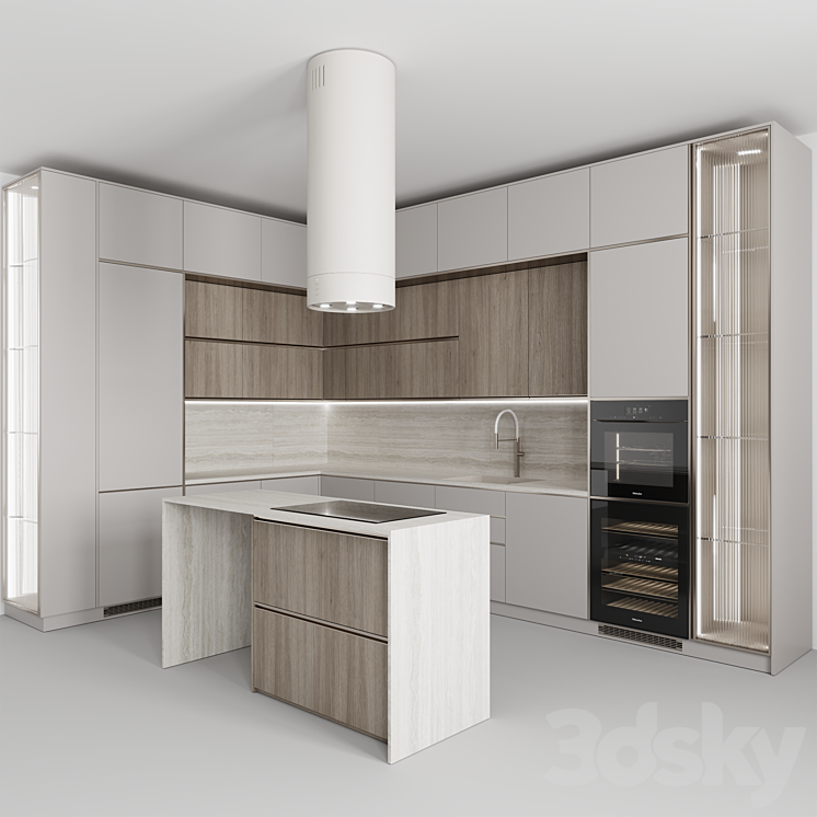 Kitchen №146 3DS Max Model - thumbnail 2