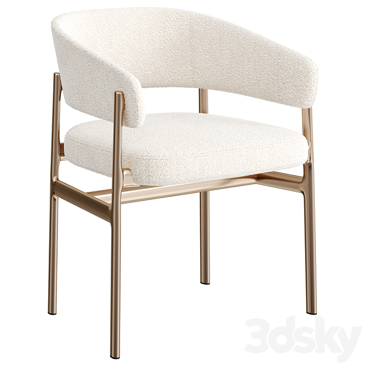 DINING CHAIR LYS 3DS Max - thumbnail 2
