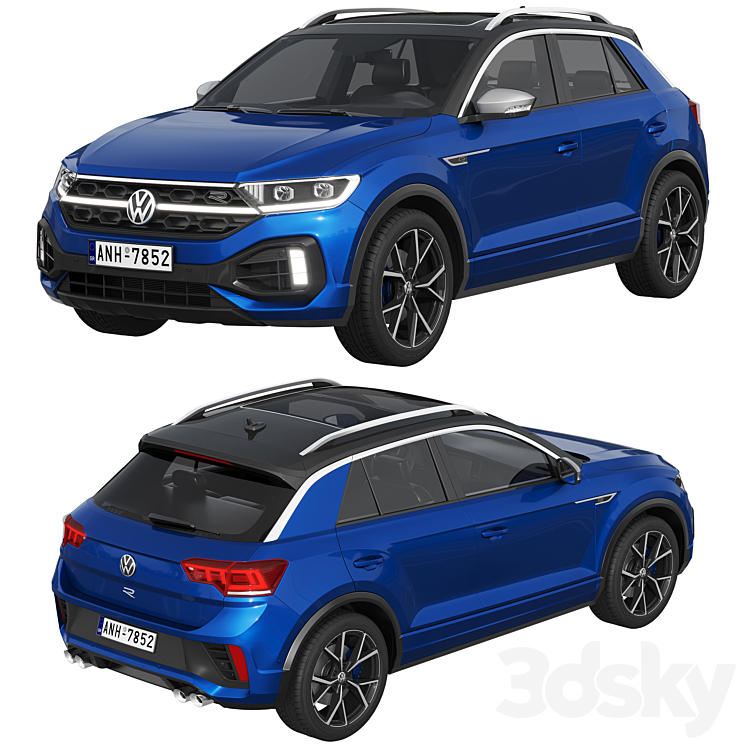 Volkswagen T-Roc R 2022 3D Model