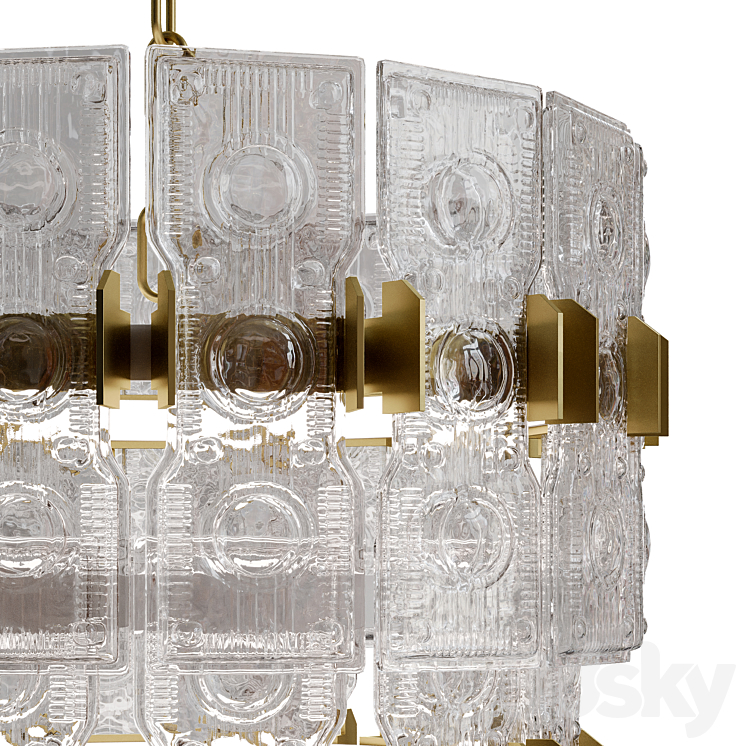 Vintage Chandelier Red May 3D Model