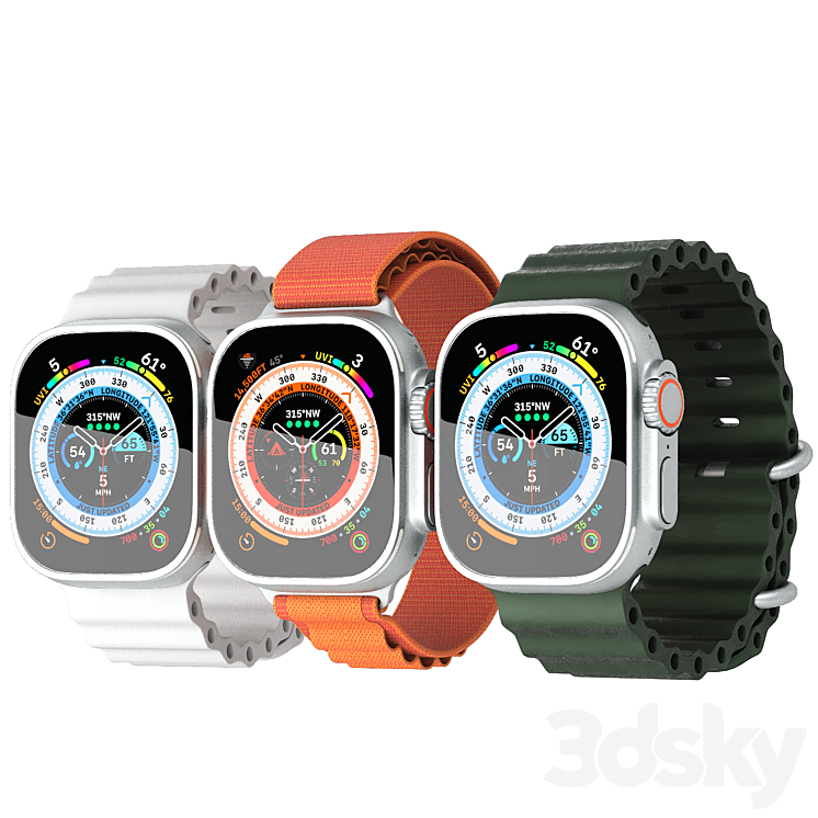 apple watch Series 8 3D Model Free