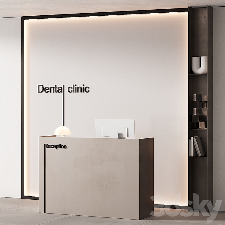 254 office furniture 13 reception desk 08 3D Model