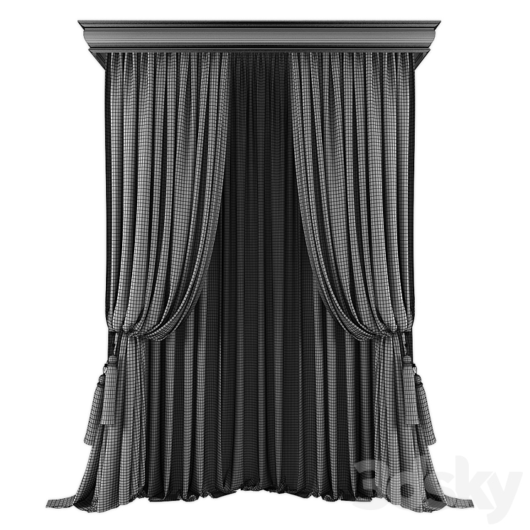Curtains573 3DS Max Model - thumbnail 2