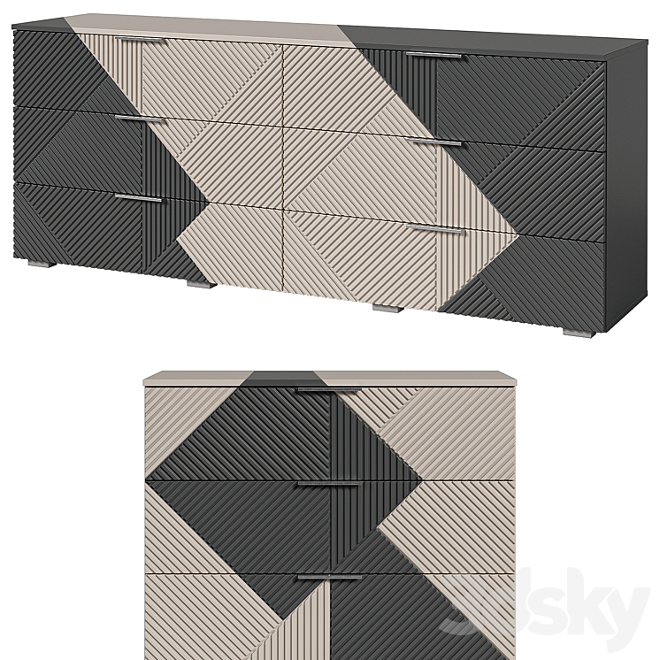 Bedside tables / Chests Shelton from divan.ru 3D Model