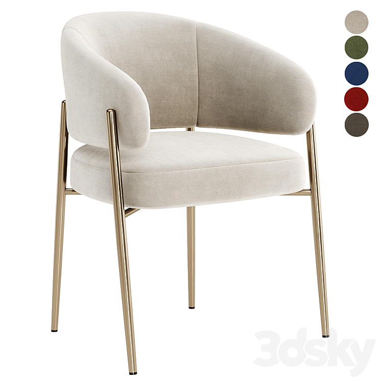 linda dining chair 3D Model