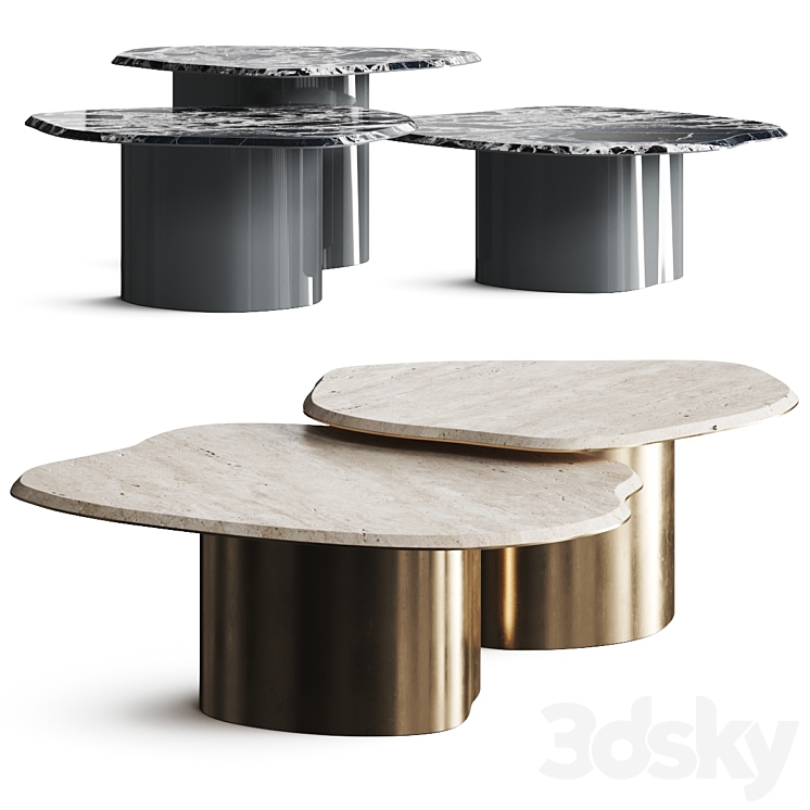 Secolo Fragment Coffee Tables 3DS Max - thumbnail 1