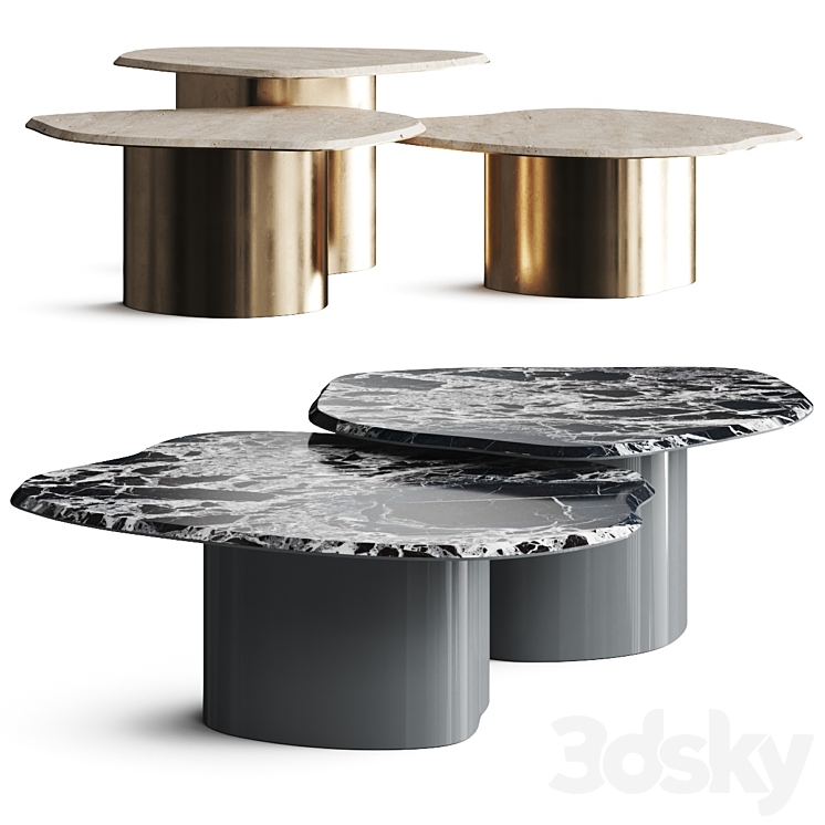 Secolo Fragment Coffee Tables 3DS Max - thumbnail 2