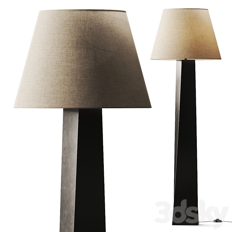 CB2 Beke Bronze Floor Lamp 3D Model