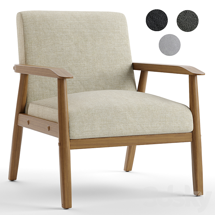 Jarin Upholstered Armchair Arm chair 3D model