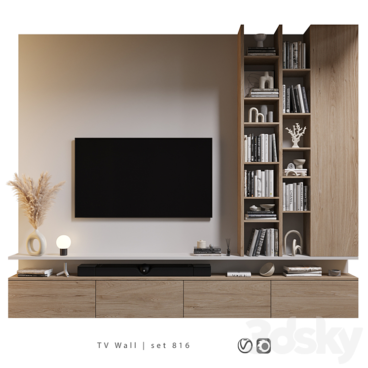TV Wall | set 816 3D Model