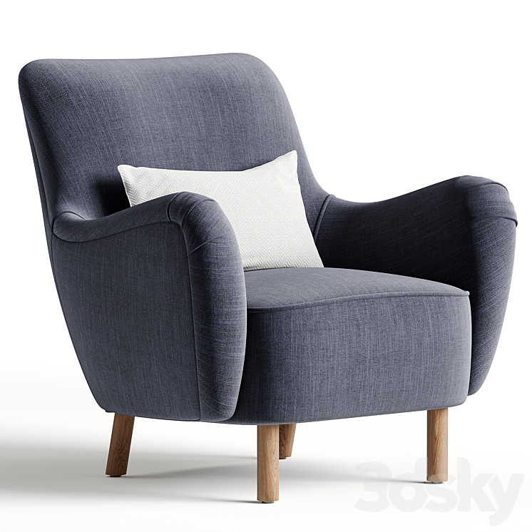 Perry Accent Chair 3DS Max - thumbnail 2