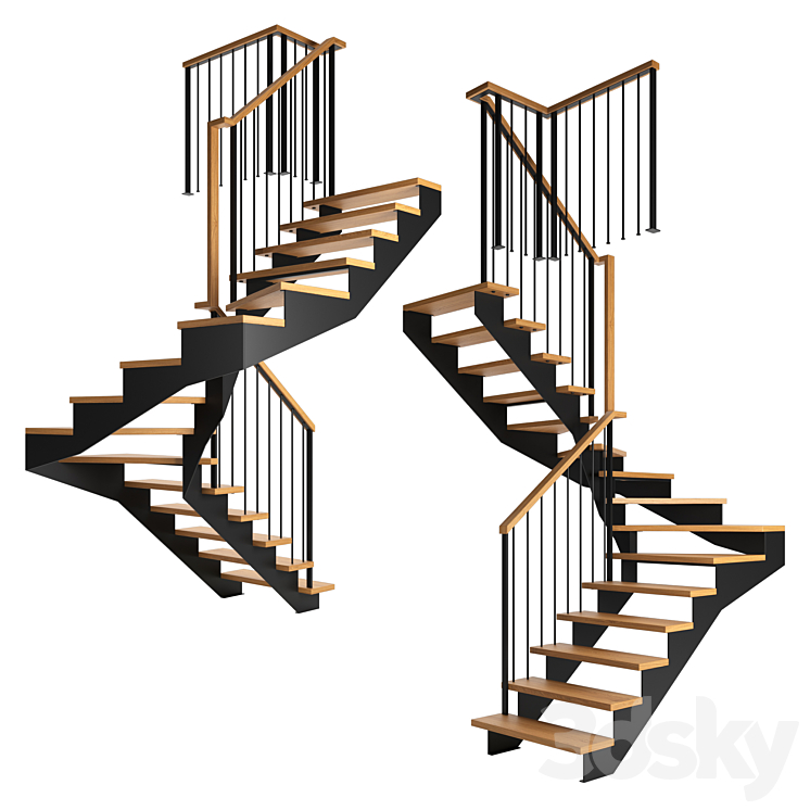 Winder stairs 2 3D Model