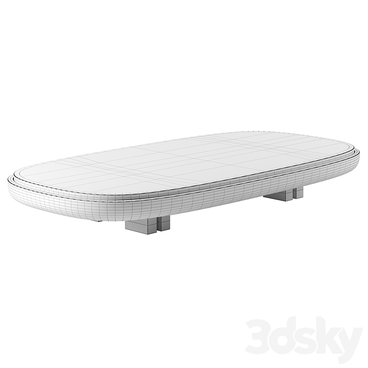 RIFT COFFEE TABLE STONE BY ANDY KERSTENS 3D Model