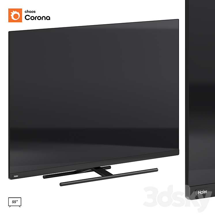 TV Haier 55 Smart TV AX Pro 4K - TV - 3D model