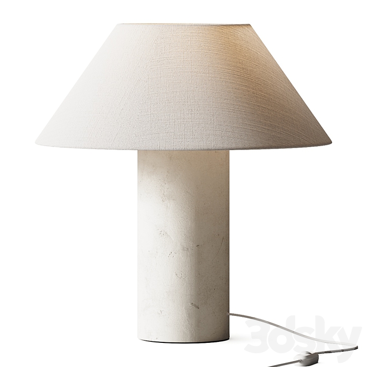 Zara Home Ceramic Base Table Lamp 3DS Max Model - thumbnail 1