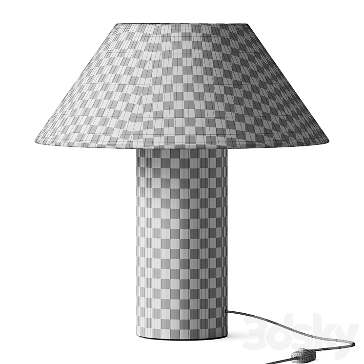 Zara Home Ceramic Base Table Lamp 3DS Max Model - thumbnail 2