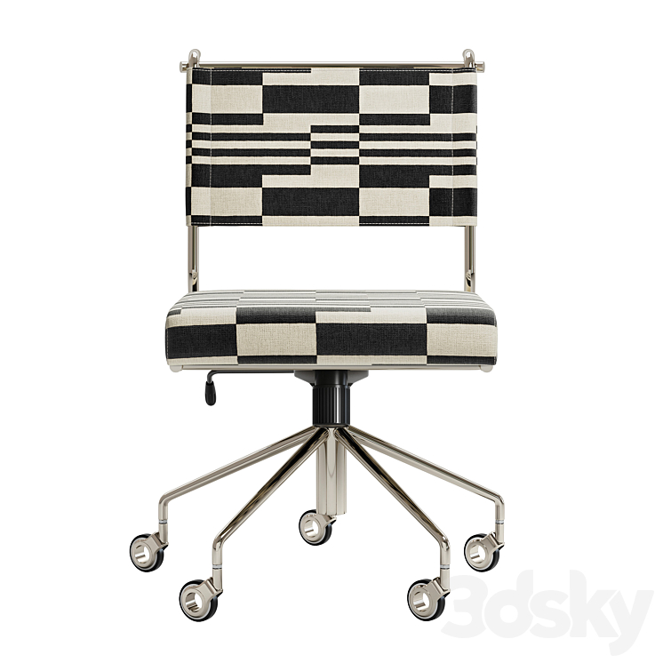 CB2 Vicino Upholstered Office Chair 3DS Max Model - thumbnail 2