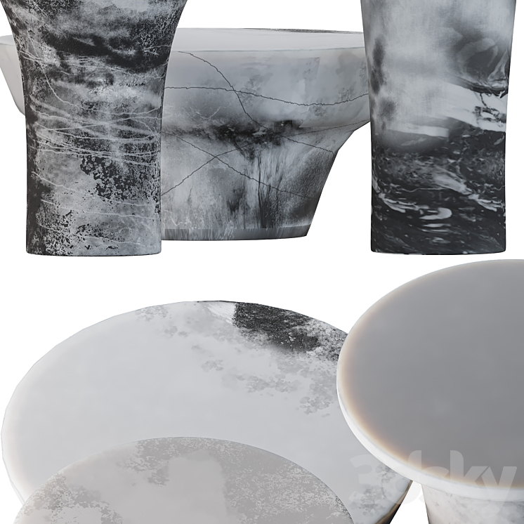 Side Tables by Roxane Lahidji 3D Model Free