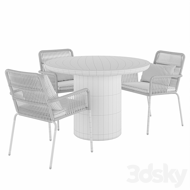 Table and Chair Taimi Camt 3D Model