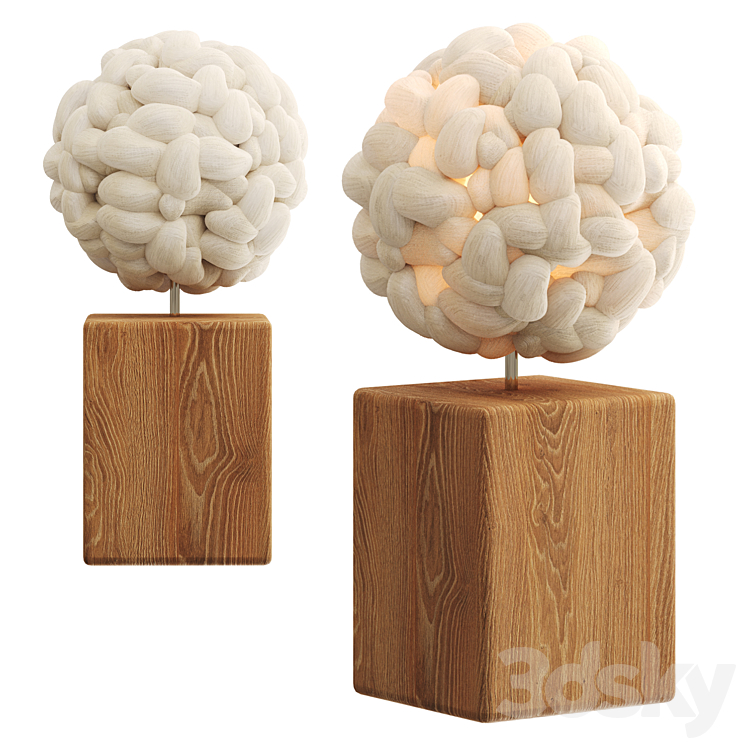 Ball table lamp by Helen Loom 3D Model