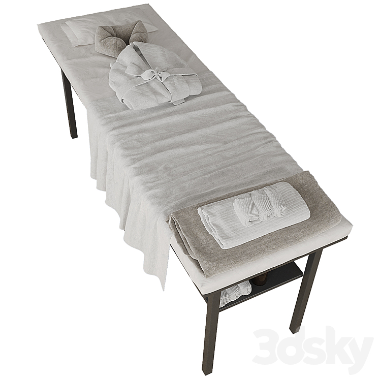Massage table with decor 3 3DS Max Model - thumbnail 2