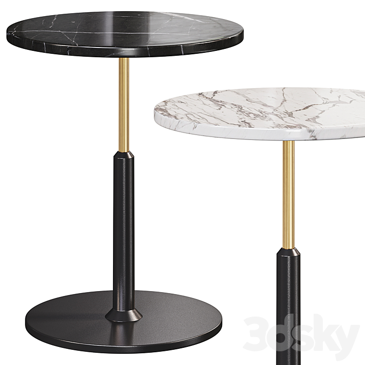 Modern Black Round Bar Table 3D Model